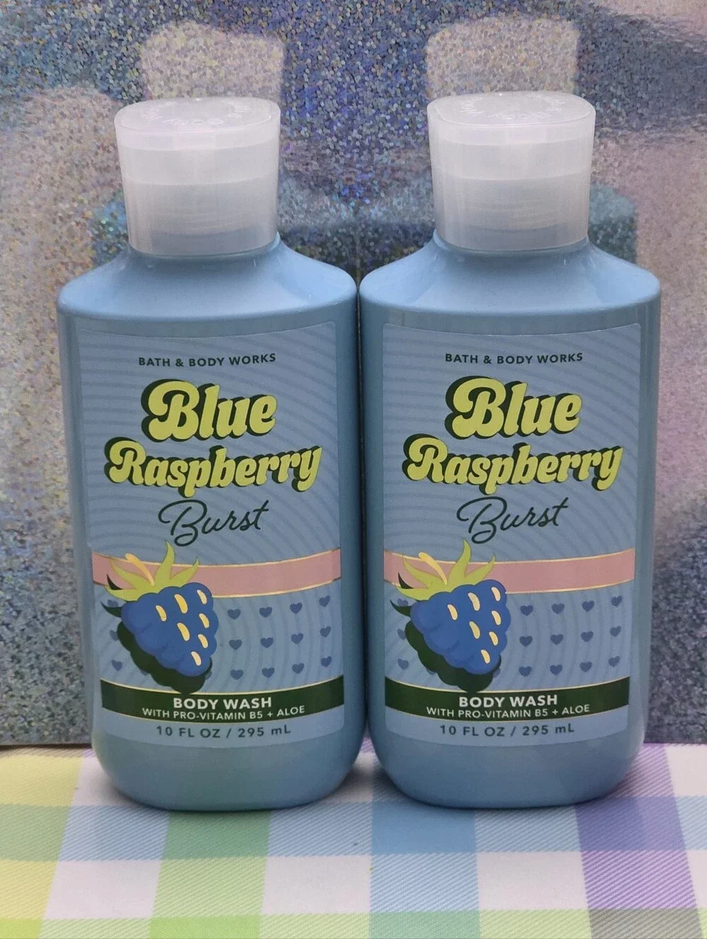 Bath & Body Works Blue Raspberry Burst Body Wash Set of 2 NEW Rare